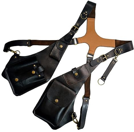 tuwiwol Verstellbarer Riemen, Schulterholster Tasche für sichere Aufbewahrung, PU Schulterholster Taschen, Schultergurt Tasche, Diebstahlschutz