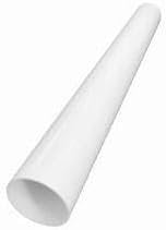(Pack of 4) Plastic Downpipe 1m x 68mm Flexible Round Gutter PVC Pipe with Plain end (Black)