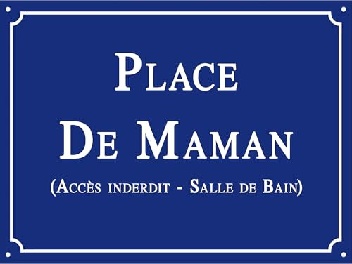Placa de calle personalizada clásica – Panel grande de aluminio para casa, jardín o buzón – Diseño tradicional azul y blanco – Uso exterior/interior – 30 x 40 cm