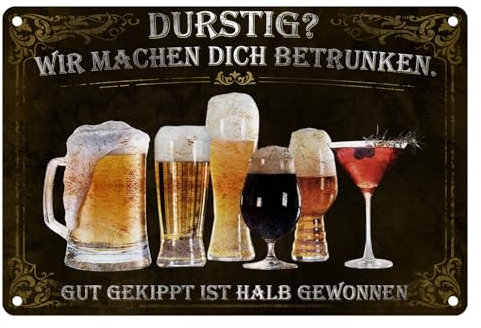 Bier Vatertag, Blechschilder Retro-20x30cm, Blechschild, Retro Bar Deko, Schilder mit Sprüchen, Retro Blechschild, Bar Schild, Bar, Kneipen, Partykeller Dekoration,Geschenkidee für Bierliebhaber