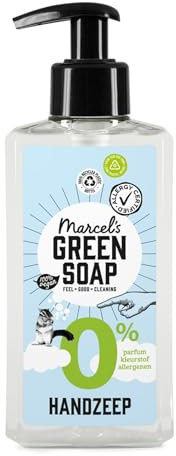 Marcel's Green Soap - Handseife 0% - Für empfindlicher haut- Flüssigseife Spender - Vegan - 97% Biologisch abbaubar - 250 ml