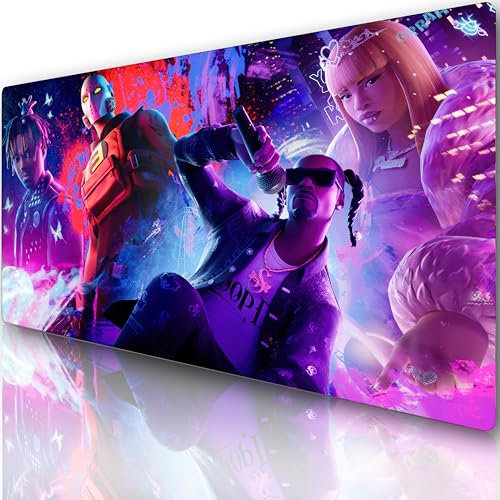 Innovatc Juice WRLD & Wild Card Fortnite Tapis Gaming Drift Edition – 900x400mm, Bords Cousus, Surface Haute Précision, pour Fans de l’Univers Epic Games