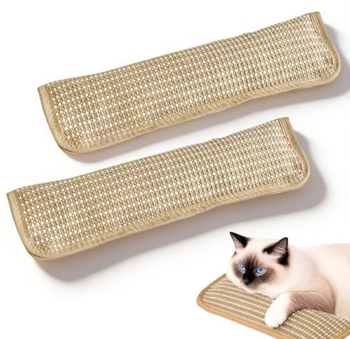 SNSYGN 2 pezzi giocattoli di erba gatta grande cuscino per gatti in sisal naturale per gatti domestici e gattini, giochi interattivi e allenamento masticabile
