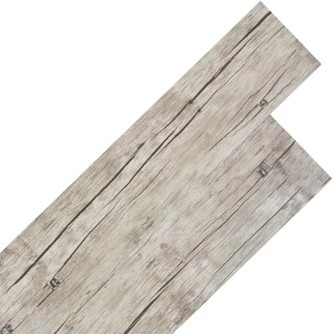 vidaXL Planches de Sol Chêne lavé 2,51 m² 18 pièces PVC