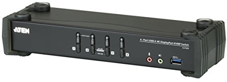 ATEN CS1924 4-Port USB 3.0 4K DisplayPort KVM Switch schwarz
