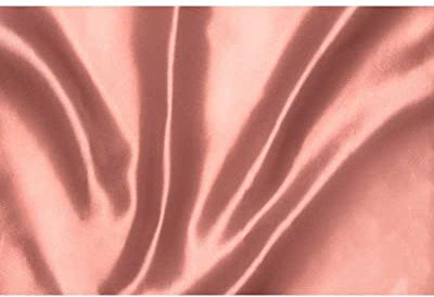 TOMASELLI MERCERIA Tessuto Raso Tinta Unita Pesante Lucido Addobbi Costume Carnevale Alto 150 Cm - Rosa Antico