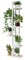 Blumentreppen Holz Indoor Outdoor Mehrere Metall Pflanzenregal Pflanzentreppe Innen Balkon Außen Garten Balkon Wohnzimmer Display Lagerregal, Weiß