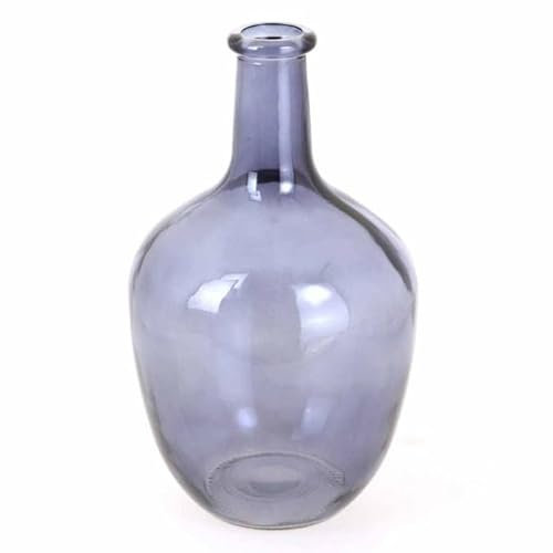 Paris Prix Vase Déco en Verre Jarre 25cm Bleu Gris