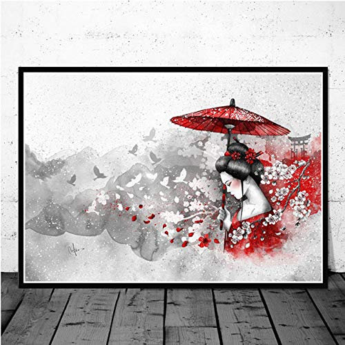1000 Teile Puzzle Für Erwachsene Hölzerne Japanische Zen Bushido Serie Puzzle, Gehirn Herausforderung Puzzle Für Kinder, Geisha Muster Mit Regenschirm, Intelligenz Puzzles, DIY Eltern-Kind-Spiele,