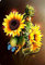 Tamseen DIY Diamond Painting Sonnenblume Butterfly, 5D Diamant Painting Bilder Erwachsene Pflanze, Diamant Painting Bilder Kinder Kunst Strass Stickerei Sets, für Home Wanddekoration 30X40 cm