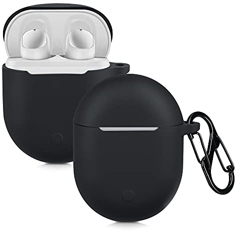 kwmobile Case Compatible with Xiaomi Redmi Airdots 3 Pro/Buds 3 Pro Case - Silicone Cover Holder for Earbuds - Black
