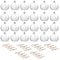 MEETOZ 24 Pcs Hanging Tealight Candle Hoder Glass Globes Terrarium, 2.36 Inches Diameter, Wedding Party Tree Decoration, Globe Ornament for Air Plant (24pcs)