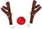 NAVESO Rentiergeweih Auto, 1 Paar Weihnachten Rentier Auto, 43cm Rentiergeweih Deko, Auto Rentier Verkleidung, Rentier Jingle Bell Weihnachtskostüm & Roter Nase für KüHlergrill, Auto Dekoration Kit