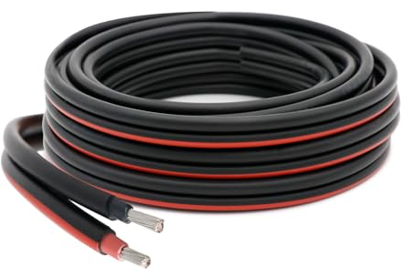FIRMERST Solarkabel 2×6mm² für Photovoltaikanlagen rot schwarz 15 Meter