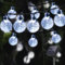 LQWELL® Solar Lichterkette Aussen 10M 40LED 8 Modi für Innen und Aussen Kettenlicht Kristall Kugeln IP44 Wasserdicht Garten Terrasse Balkon Hochzeit Party Fenster (Weiß)
