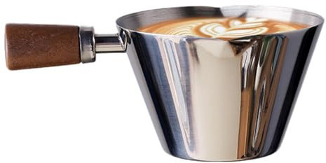 Kaffeedosierbecher - Espressotasse mit Ausgieße, 90 ml Metall-Messbecher, Kaffeemaß, Tragbare Espresso-Shots-Tasse, Espresso-Zubehör für Zuhause, Geschäfte, Büros