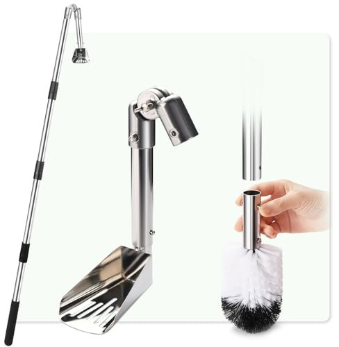 Outils de nettoyage de gouttière, nettoyeur de gouttière de 2 m avec poteau et brosse de gouttière, outils de nettoyage de gouttière du sol pour enlever les feuilles et les débris des gouttières de