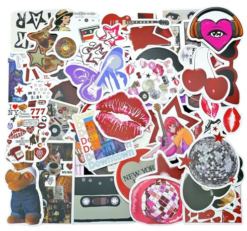 CVDYWDJIE 100 Trendige Aufkleber, Retro-Aufkleber, Aufkleber Im Y2K-Stil, Kreative Und Interessante Aufkleber, Können Zum Dekorieren Von Skateboards, Computern Und Wasserflaschen Verwendet Werden