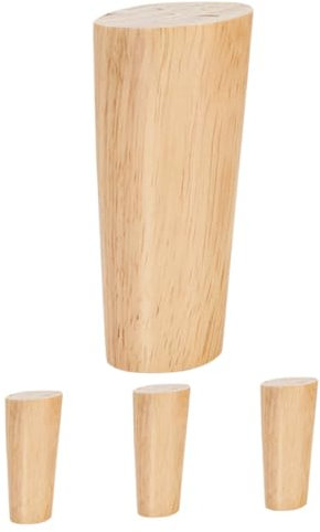 DOITOOL Lot De 4 Pieds De Table À Manger en Bois Massif pour Tabouret Plan De Travail Commode Et Armoires