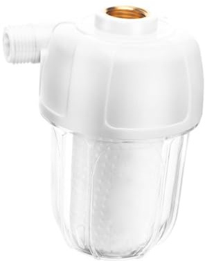 VILLFUL Filtro de Agua para Lavadora y Calentador Doméstico Prefiltro Antical de ABS Blanco Transparente Reduce Sedimentos y Protege Equipos Uso para Ducha y Lavadora