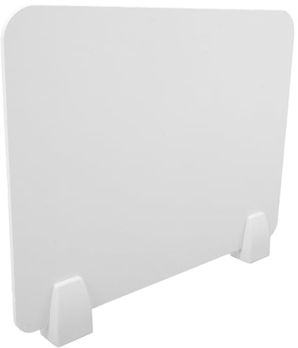 BESTYASH Schreibtisch Trennwand Selbststehend 40X30cm mit Klarem Fuß für Büro Empfang und Bank als und Niesbarriere