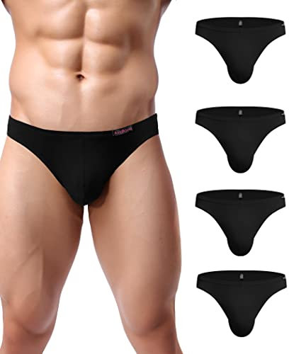 Avidlove Slip Uomo Intimo Confezione da 4 Micro Modal Soft Nero S