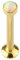 Piercingfaktor Universal Piercing Stab Stecker für Madonna Lippenpiercing Lippe Ohr Tragus Helix Stud Cartilage Opal Kopf 8mm Gold
