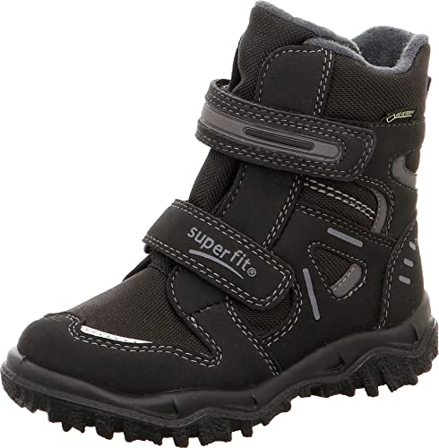 Superfit Jungen HUSKY warm gefütterte Gore-Tex Schneestiefel, SCHWARZ/GRAU 0600, 34 EU