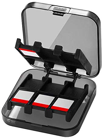 CamKix Spiele-Etui kompatibel mit Nintendo Switch - Passend für bis zu 24 Nintendo Switch Spiele - Aufbewahrungssystem - Spielkarten-Organizer - Reisebox - Hartschalen-Set mit 24 Slots/Inserts