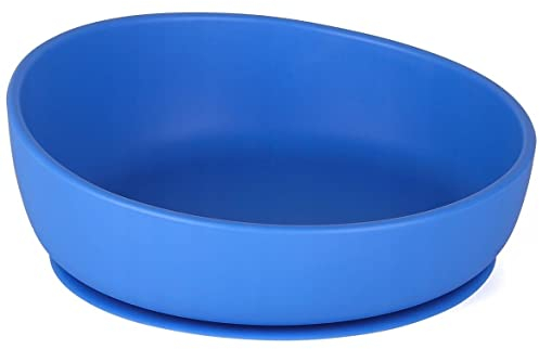 Doidy Baby Bowl 350ml, 6 Months +, Silicone Non-Slip Suction Bowl for Training & Learning to eat, weaning & Feeding Essentials for Baby Food and Snacks, BPA Free (Blue)