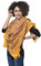 Weavers Villa Damen Pashmina-Wollmischung indisches Kunsthandwerk gewebt Schal Wraps [Größe L: 101,6 x 203,2 cm - Gelb - Groß
