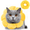 Wishstar Premium Halskrause Katze Größen S, Leckschutz Katze, Weich Halskragen für Katzen Kleiner Hunde Nach Operation, Elisabethanischer Kragen, Sonnenblume Halskrause