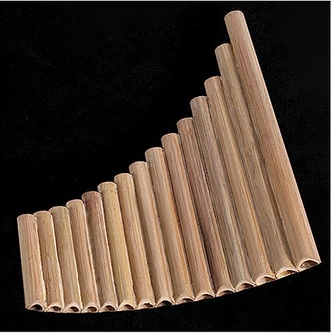 15 Pfeifen, Natürliche Bambus-Panflöte, G-Dur-Panflöte, Handgefertigtes Holzblasinstrument Panflöte für Anfänger