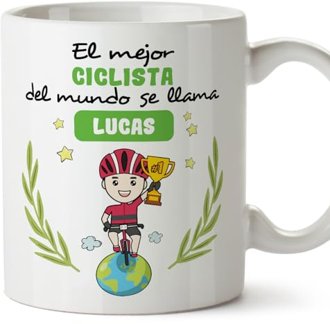 MUGFFINS Tazas Personalizadas para CICLISTA hombre - En Español - Eres Mejor del Mundo - 11 oz / 330 ml - Regalo Personalizable original y divertido
