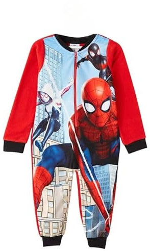 Disney Jungen Combinaison Polaire Spider-Man Garçon - 6 ans Pyjamaset, Rouge,