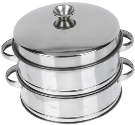 HOMSFOU Knödel Maker Kleiner Dampfgarer Asiatische Heim Gadgets 2 Stufiger Dampfgartopf Dampftopf Für Lebensmittel Dampftopf Gemüsedampfgarer Dampfgarer Für Zu Hause Edelstahl
