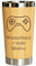 Gaming Becher mit Gravur, Name + Motiv, Trinkbecher in Holz Optik 400 ml, Bambusbecher für Gamer, Zocker, Computerspieler, Gaming Zone, Geschenkidee Schüler, Teenager
