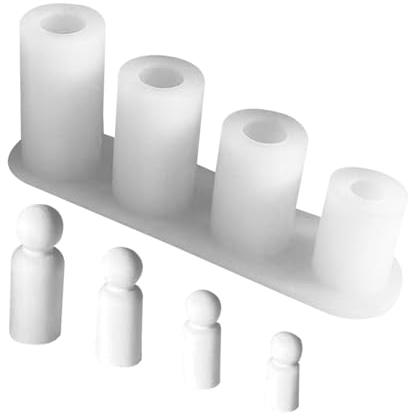 Molde de silicona para figuras,Moldes para figuras - Molde de yeso de 4 cavidades,Moldes 3D para velas perfumadas, pasteles, adornos de yeso, decoración del hogar