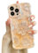 Rokmym Hülle kompatibel mit iPhone 15 Pro Vintage Ölgemälde Blume Handyhülle Wellen Rahmenform TPU Weich Silikon Schutzhülle Ultra Dünne Anti-Kratzen Stoßfeste Case Cover,Gelb