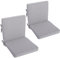 LILENO HOME Gartenstuhl Auflagen als [2er Set - Niedriglehner] in Silber - Bequeme Liegen als Sitzauflagen für Gartenmöbel - Stuhlkissen für Gartenstühle und Klappstühle Dub