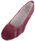 Womens Genuine Leather Slip On Casual Ballerina Style Pump Dolly Shoes - Burgundy - UK 8