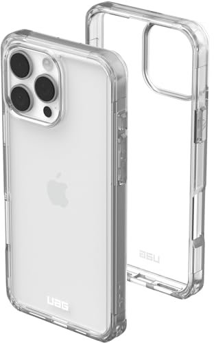 URBAN Armor Gear Plyo Case kompatibel mit Apple iPhone 16 Pro Max Hülle (Wireless Charging kompatibles Cover, Sturzfeste Air-Soft Ecken, Erhöhter Rand) Ice (transparent)