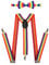 Cadimus 2PCS Regenbogen Hosenträger Fliege Set, Y-Form Verstellbar Elastisch, Unisex, für Festival Cosplay Party