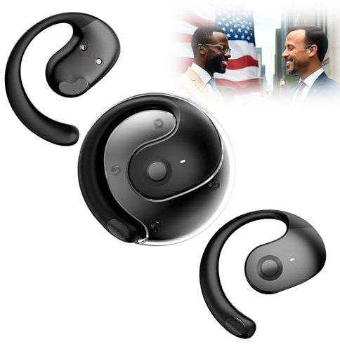 Auriculares Traductores de Idiomas Xmenha Ai - Compatibles con 150 Idiomas - Traducción en Tiempo Real - Auriculares Auriculares Traductor - Ai Auriculares Negro
