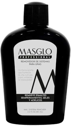 Masglo Removedor de Sistemas para Uñas 60mL - Removedor para Esmalte Semipermanente, Geles y Acrílicos