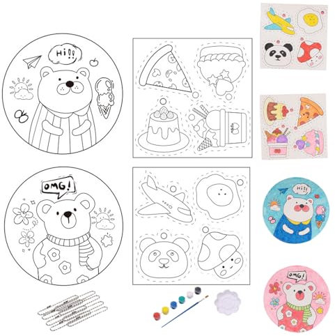 Toile 3D à Dessin avec Éponge - Kit de Peinture Relief - Couleurs Vibrantes, Accessoires Créatifs avec Stylo Peinture pour Projets de Cartes de Vœux