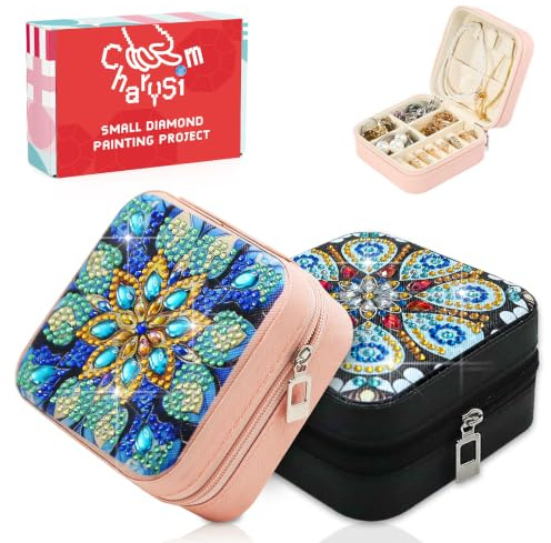 Diamond Painting Schmuckkästchen Erwachsene Bastelset Glitzersteine Bilder | DIY Strasssteinen Basteln Kreativset Bastelset Entspannung Geschenke für Frauen