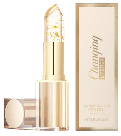 Farbwechselnder Lippenstift für Damen, PH-Lippenstift mit Farbwechseleffekt&24h Halt, Thermoaktiver Lip Balm mit Hyaluronsäure, Feuchtigkeitsspendend und Transferproof, Colour Changing Lipstick, 1pcs