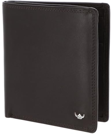 Golden Head Leder Kartenetui Polo RFID Protect Kombischeintasche ohne Münzfach 1255 Dunkelbraun