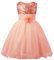JerrisApparel Principessa Ragazza Fiore Paillettes Festa Matrimonio Vestito (8 Anni, Arancia)
